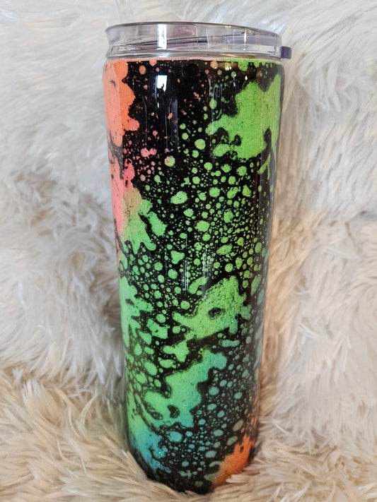 Neon Glitter with Black Water Marks, 30 oz