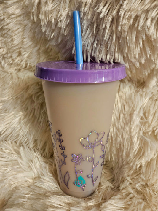 Spring Iridescent Flowers, 24 oz