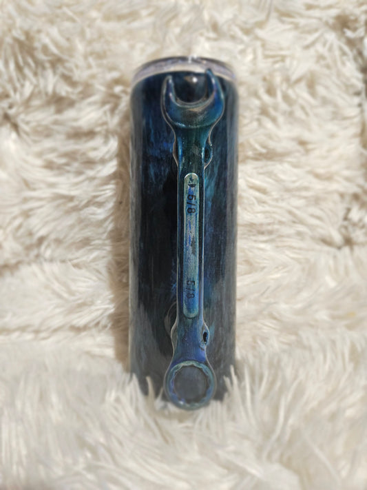 Blue Wood Grain Wrench Handle 20 oz Tumbler