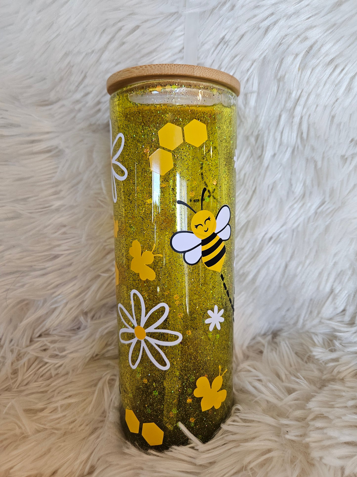 Glitter Globe Bees, 20 oz