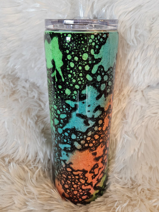 Neon Glitter with Black Water Marks, 30 oz