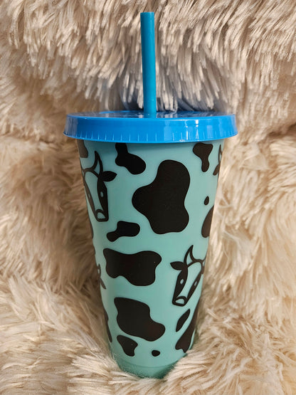 Cow Print With Heads, 24 oz