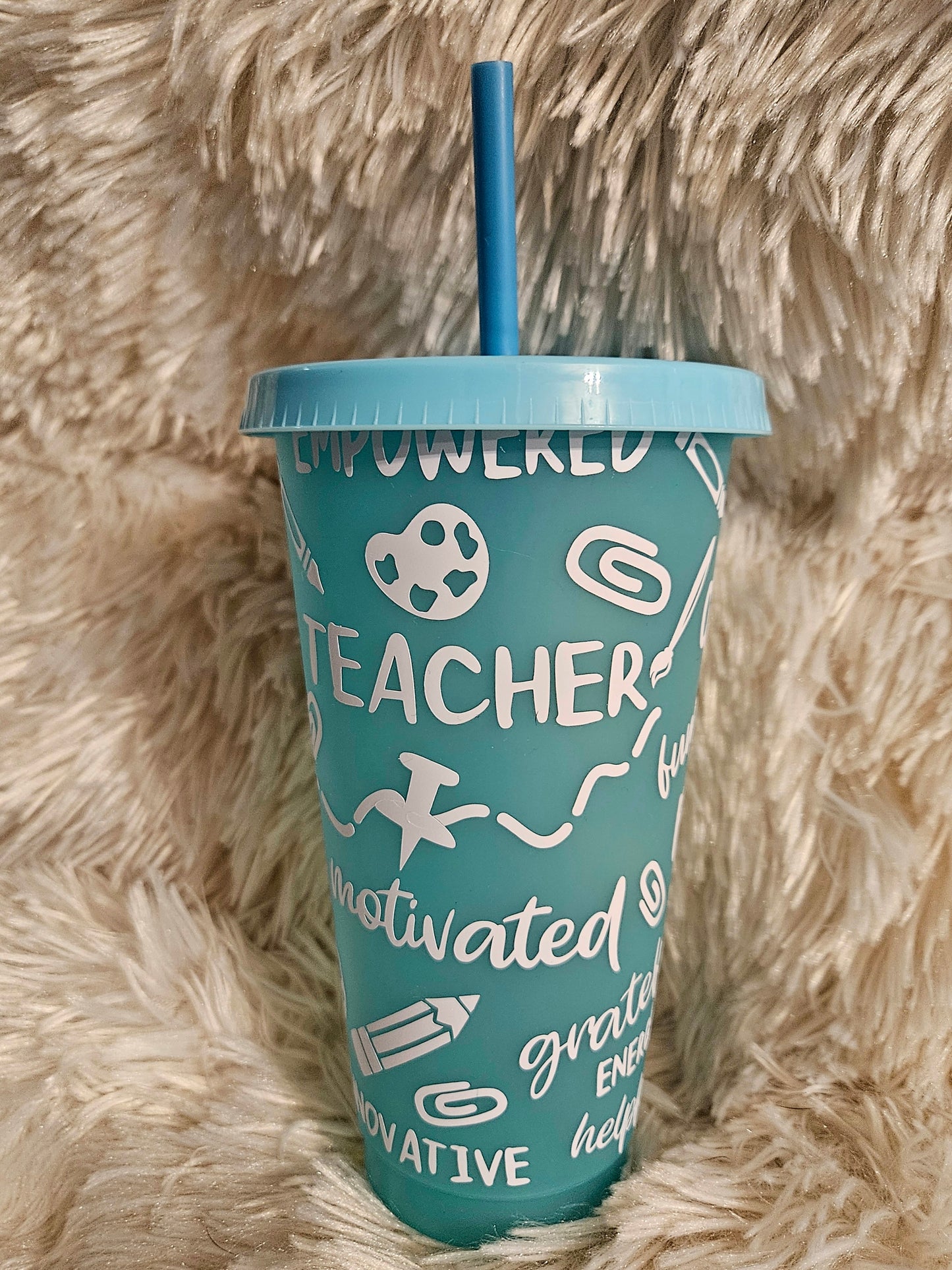 Empowered Teacher- Blue, 24 oz