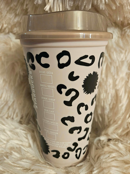 Cheetah Starbucks Coffee Tumbler