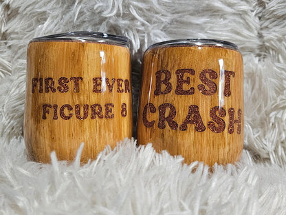 Custom Wood Grain Wine Glasses