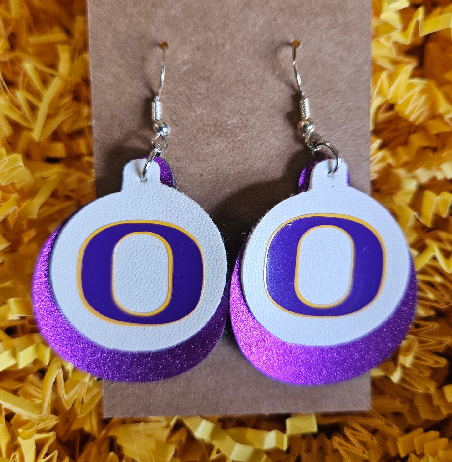 OCON Earrings - White and Purple Circles