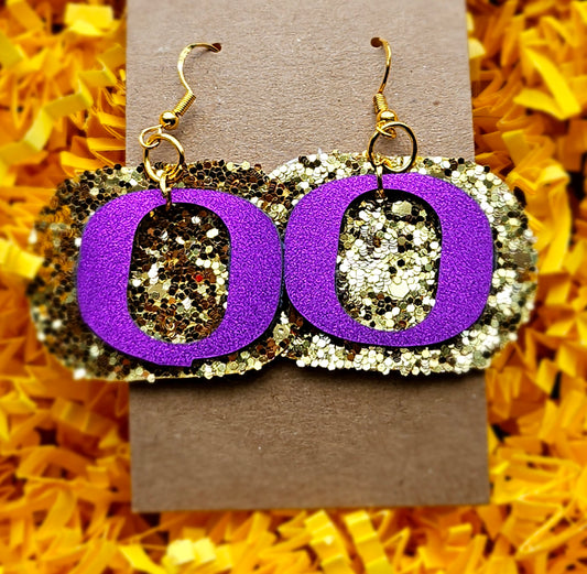 OCON Earrings - Purple O with Gold