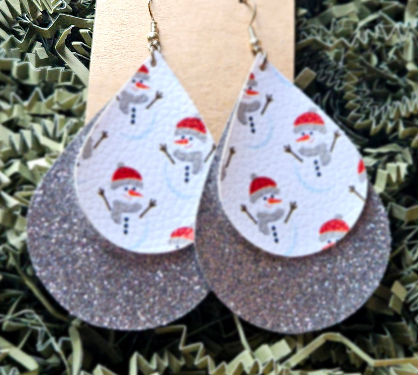Snowman with Silver Glitter